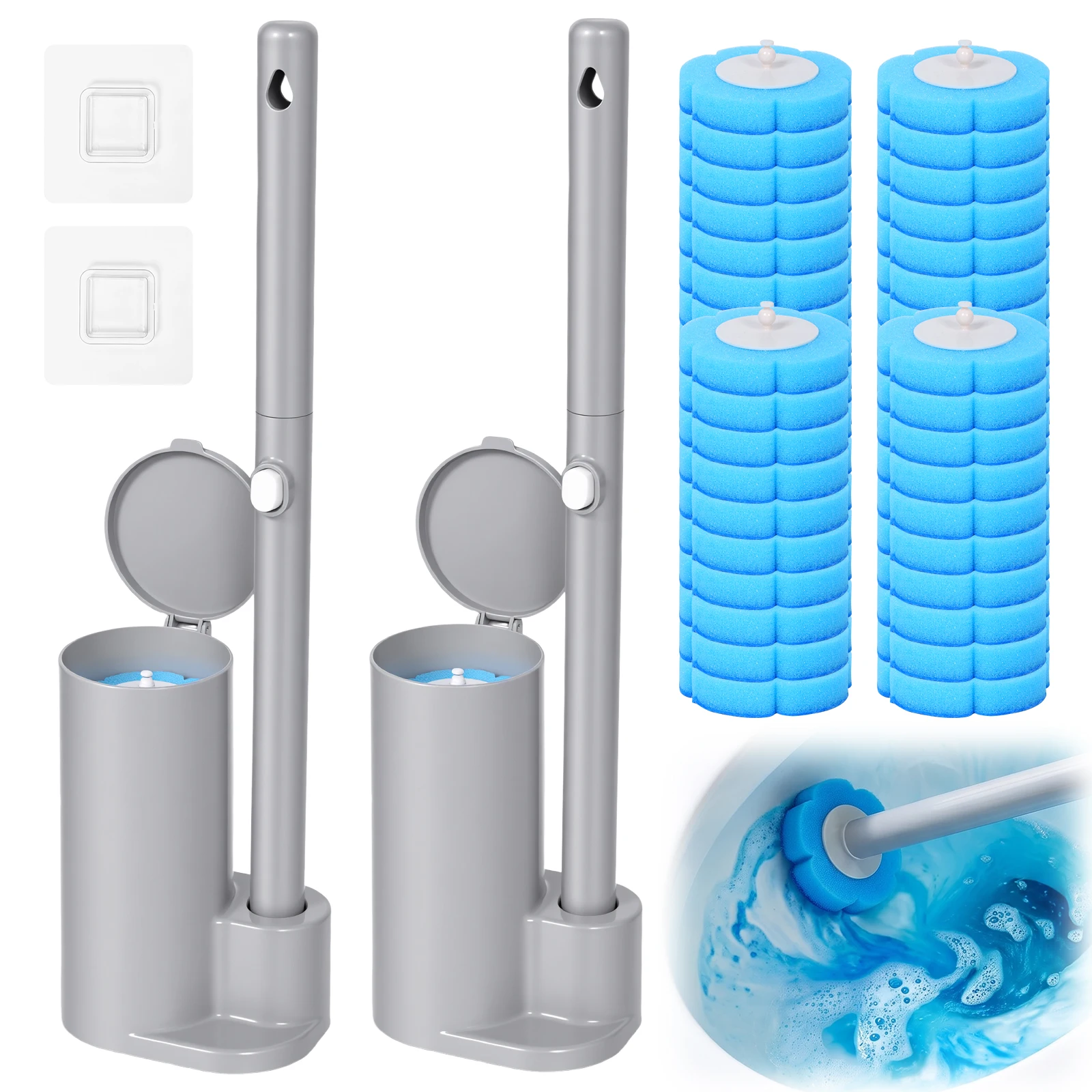Toilet Brush Holder - مجموعة من فرشتين لتنظيف المرحاض مع