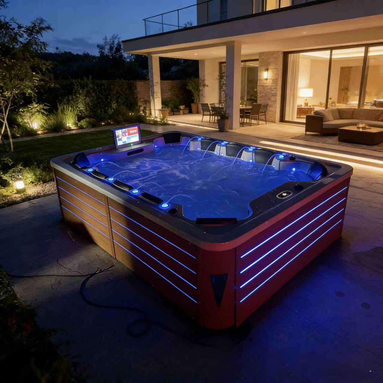Home Bathroom Jacuzzi - حوض استحمام ساخن، يتسع لـ 5-10
