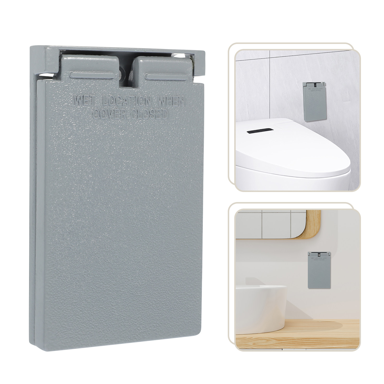 Home Outlet Bathroom - غطاء مقبس حمام فاخر من الألومنيوم،