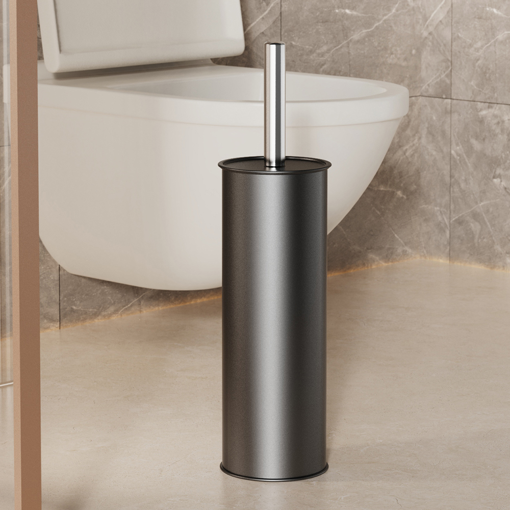 Toilet Brush Holder - فرشاة مرحاض سوداء مع حامل، فرشاة