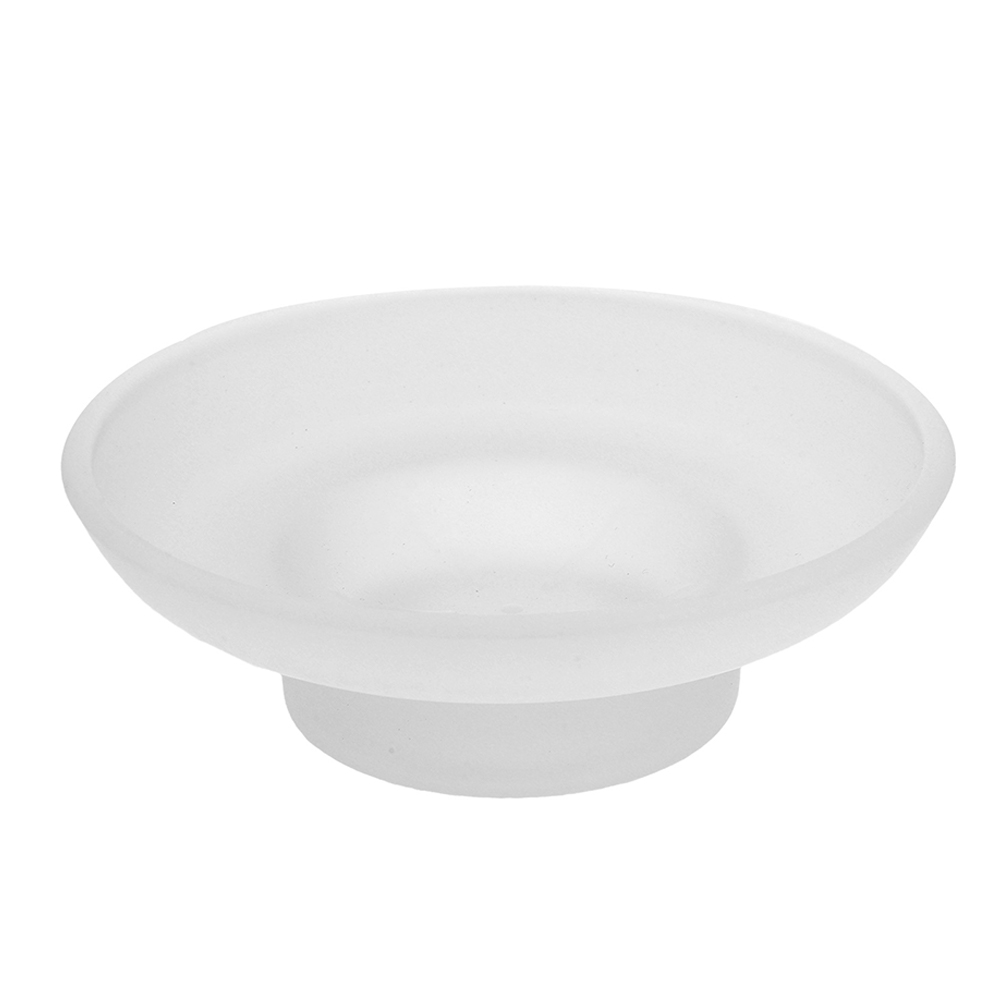 Glass Soap Dish - طبق صابون زجاجي بلوري مستدير شفاف