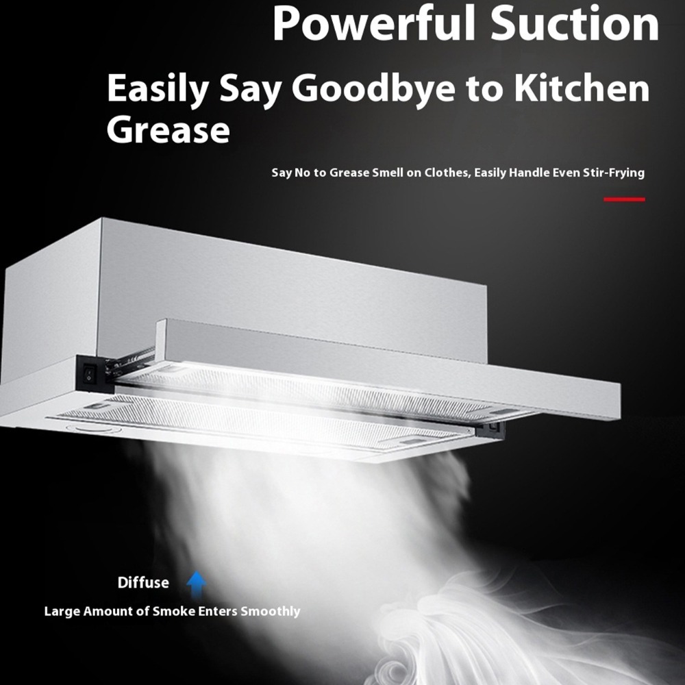 شفاط مطبخ منزلي منزلق تلسكوبي - مراجعة Home Kitchen & Bathroom وسعره
