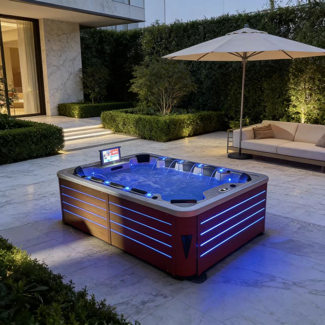 حوض استحمام ساخن، يتسع لـ 5-10 - مراجعة Home Bathroom Jacuzzi وسعره