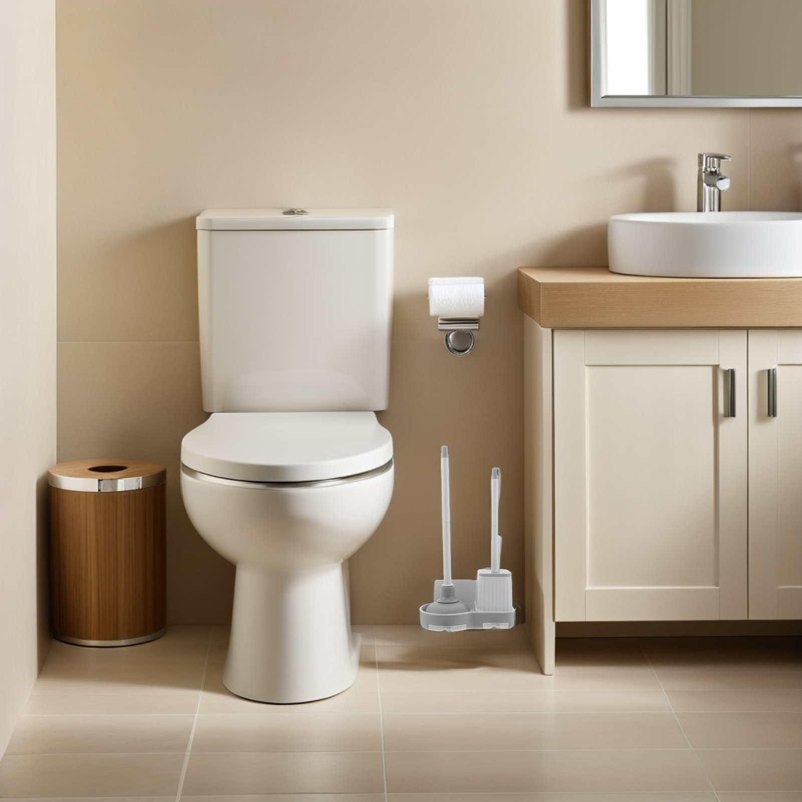 مجموعة فرشاة مرحاض مثبتة على ا - مراجعة Home Bathroom Cleaning Kit وسعره
