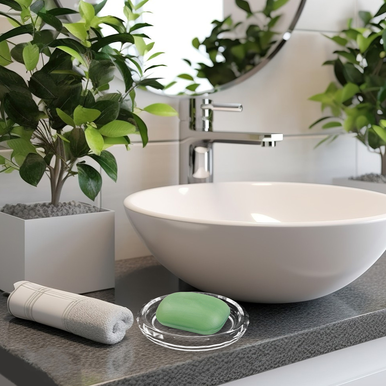 قطعتان من حامل الصابون الزجاجي - مراجعة Glass Soap Dish وسعره