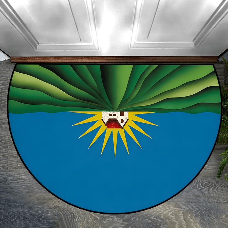 سجادة باب نصف دائرية بتصميم خض - مراجعة Home Kitchen Bathroom Marketing وسعره