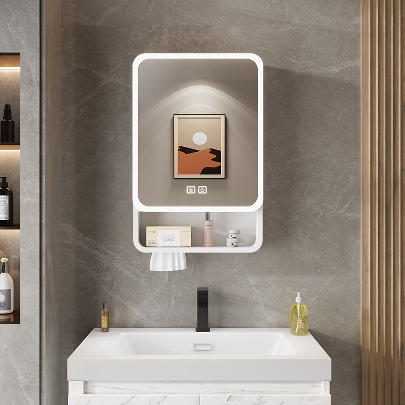 منظم مرآة لخزانة الحمام، أرفف  - مراجعة Home Bathroom Glass وسعره