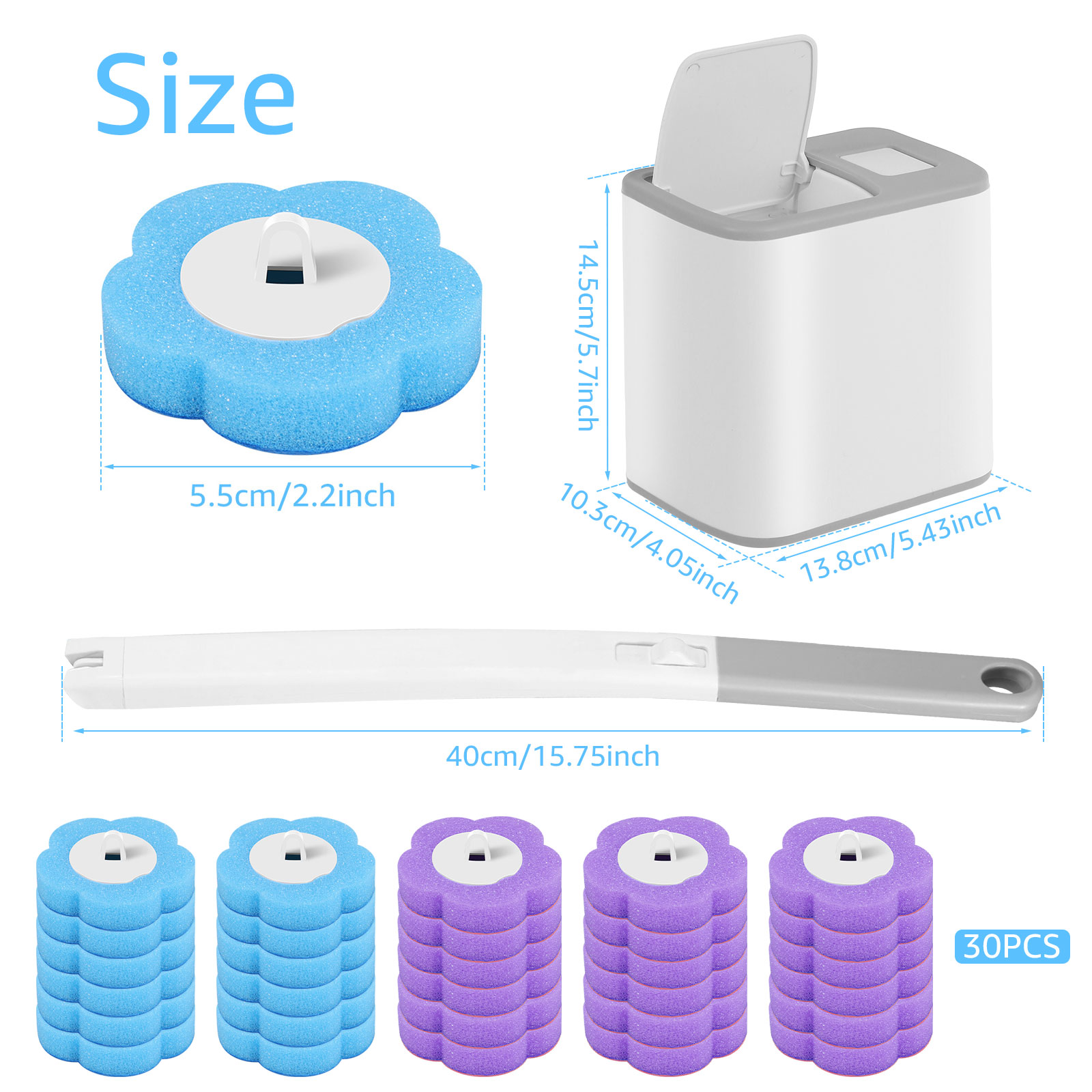 طقم فرشاة مرحاض مع حامل ورؤوس  - مراجعة Toilet Brush Holder وسعره