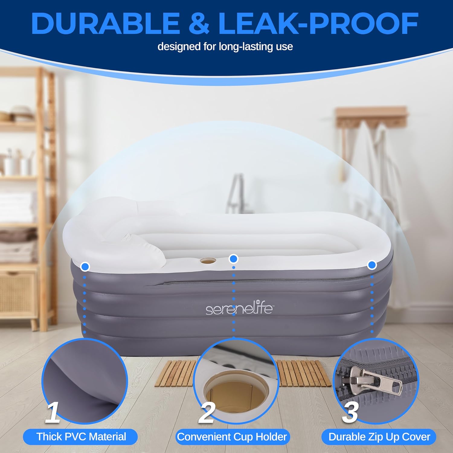 حوض استحمام سبا مع حصيرة تدليك - مراجعة Bathtub Pillow Inflatable وسعره
