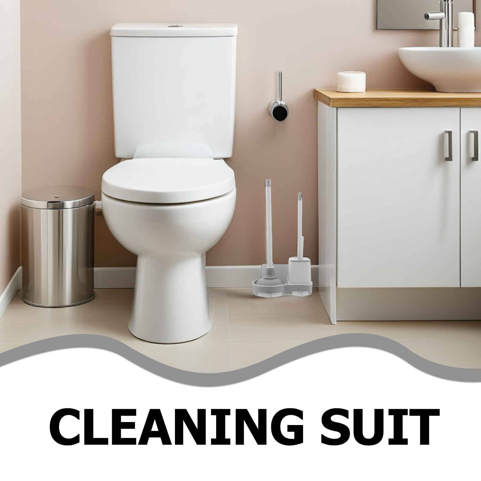 مجموعة فرشاة مرحاض ومضخة تنظيف - مراجعة Home Bathroom Cleaning Kit وسعره