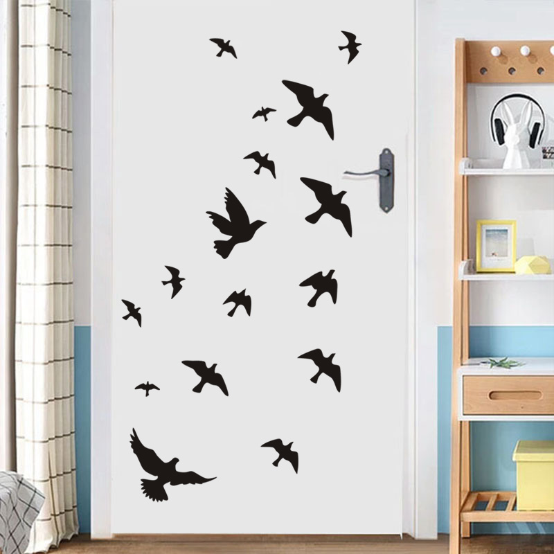 12 قطعة/المجموعة الطيور ملصقات - مراجعة Home Bathroom Wall Tiles وسعره