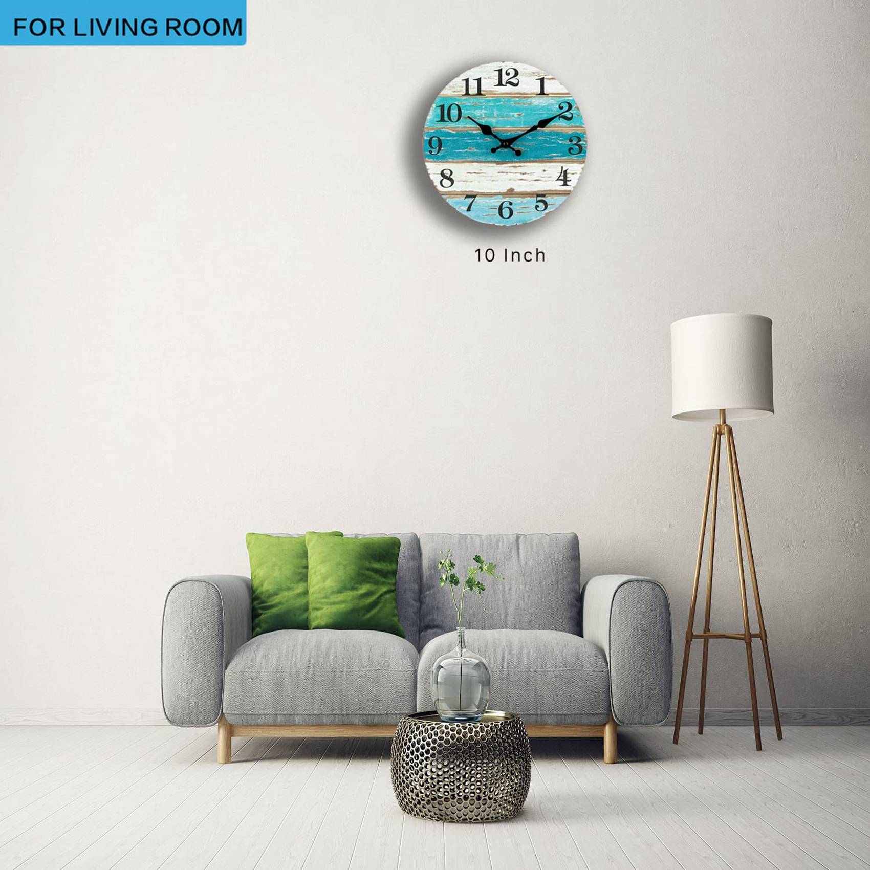 ساعة حائط - ساعة حائط زرقاء بت - مراجعة Home Kitchen & Bathroom وسعره