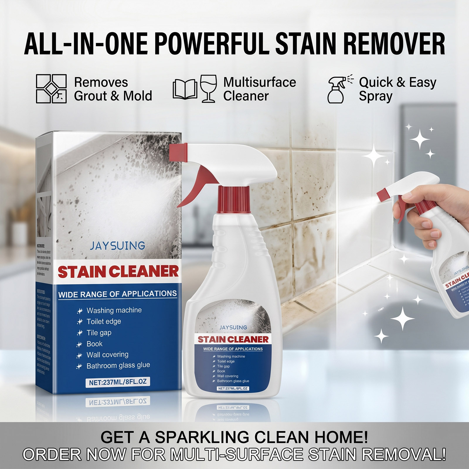 مزيل العفن بالرش للجدران، منظف - مراجعة Home Bathroom Cleaning وسعره
