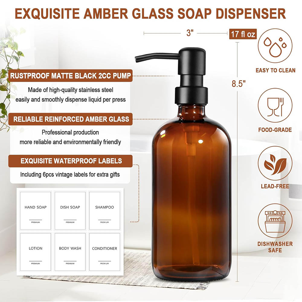 موزع صابون زجاجي كهرماني، عبوت - مراجعة Glass Soap Dish وسعره