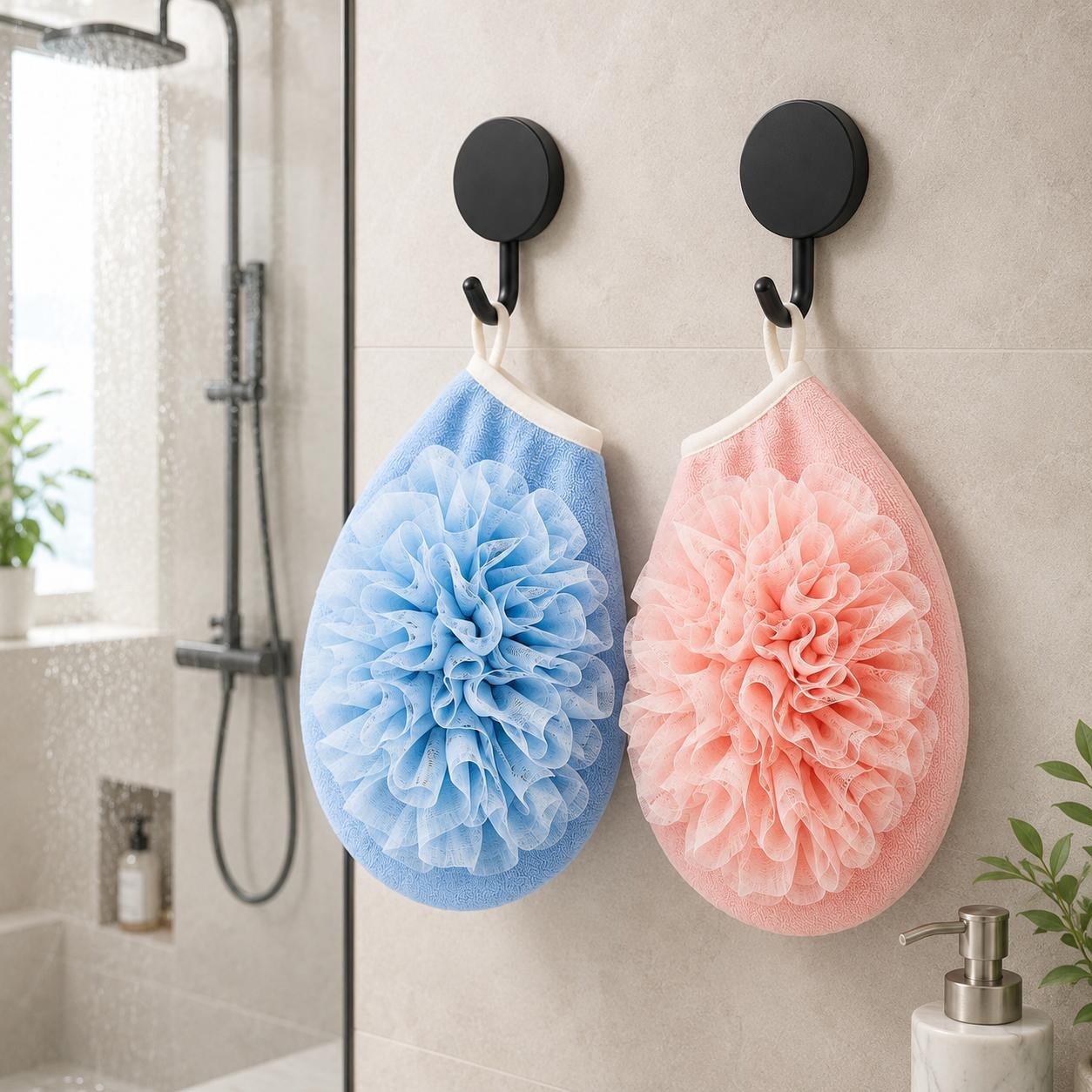زوجان من قفازات الاستحمام + مج - مراجعة Home Bathroom Cleaning Kit وسعره