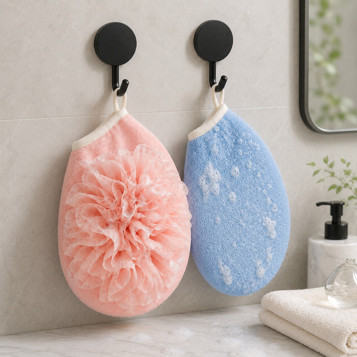 زوجان من قفازات الاستحمام + مج - مراجعة Home Bathroom Cleaning Kit وسعره